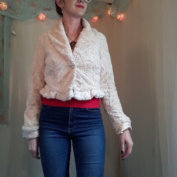 Faux fur Buffalo David Bitton Teddy Bear Blazer - Picture 2 of 8